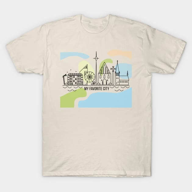 My Favorite City T-Shirt by JeLoTall